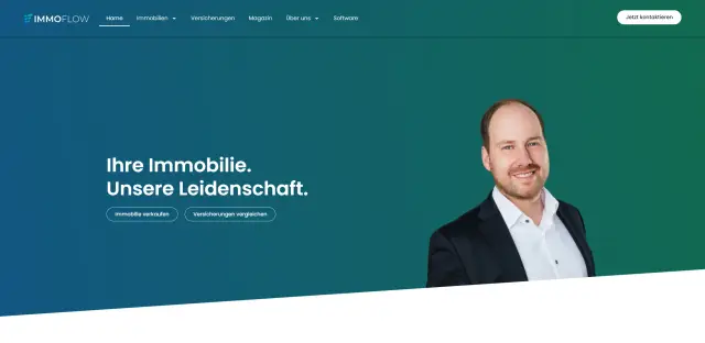 Immoflow Immobilienberatung Webseite